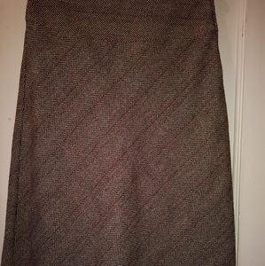 Benetton Wool Tweed A-line Skirt